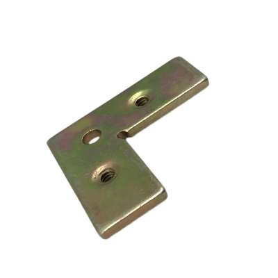 Yellow Zinc Plated Steel Angle Corner Connector Bracket For Wood