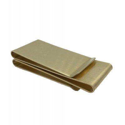 Custom OEM Gold Plated Sheet Metal Spring Steel / Copper Money Clip