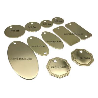 Chinese Supplier Custom Different Types Brass Metal Stamping Blank Tag